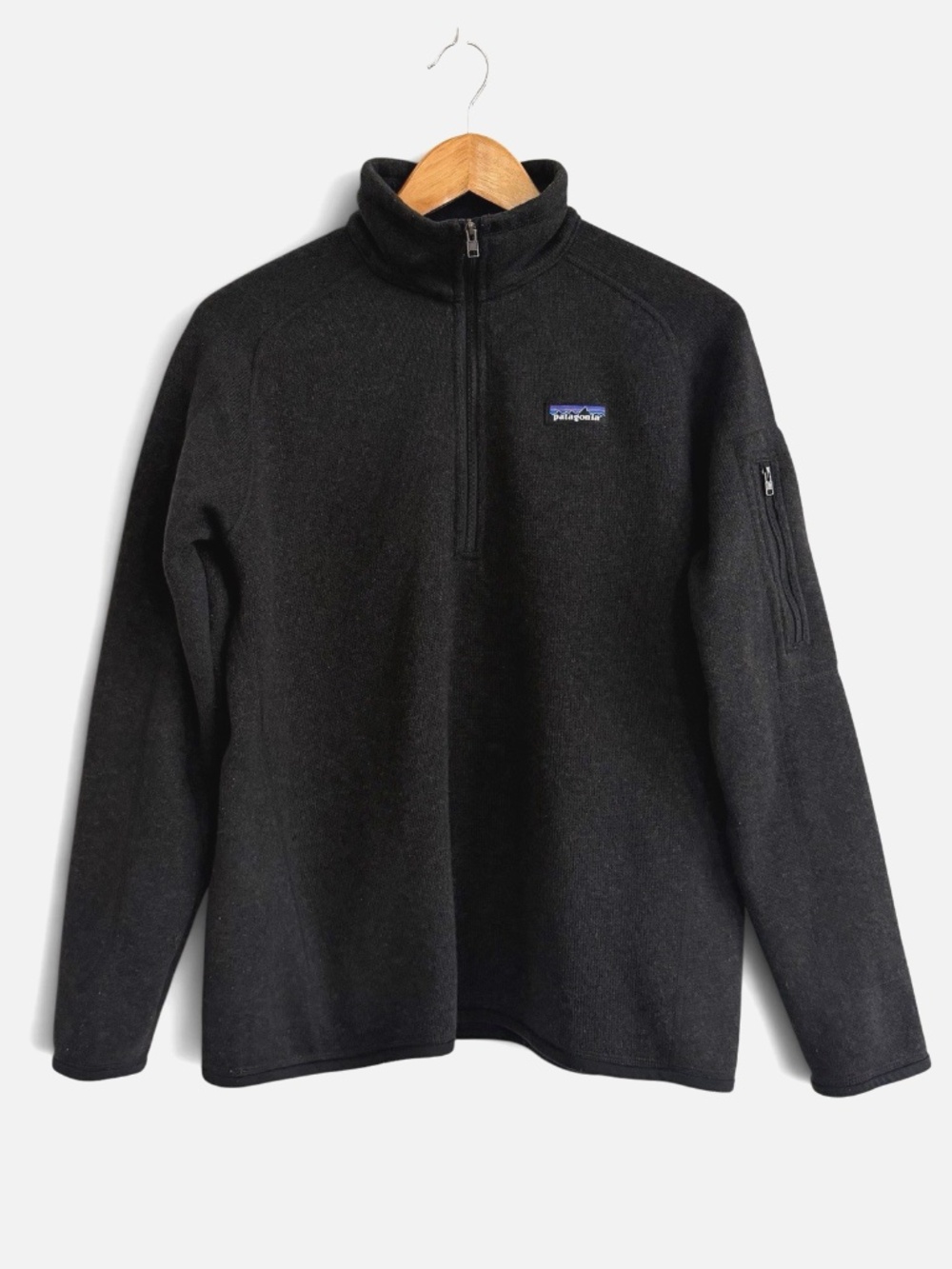 Patagonia Better Sweater Women's L Black 1/4 Zip Fleece PulloverJacket Outdoor